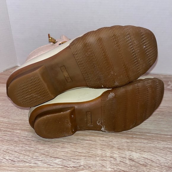 Sperry Duct Boots Women Sz 8.5 White and Gold - Picture 5 of 7